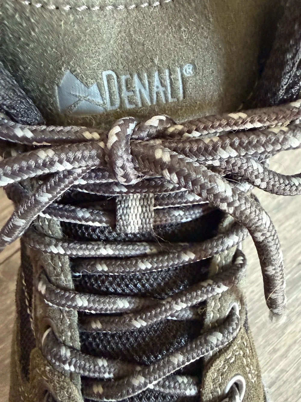 Denali Kids Olive Green and Black Hiking Boots